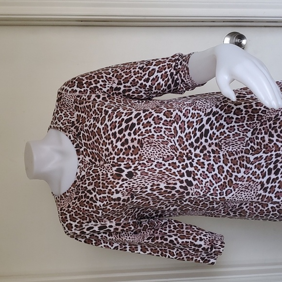 Tyler Boe Dresses & Skirts - Tyler Boe Alexa Womens Pink Leopard Animal Print A Line Dress Cotton size Small